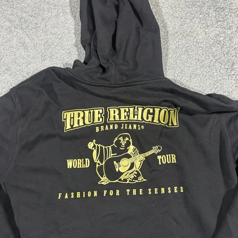 True Religion Black Zip-Up Hoodie Men's Size XL #3047